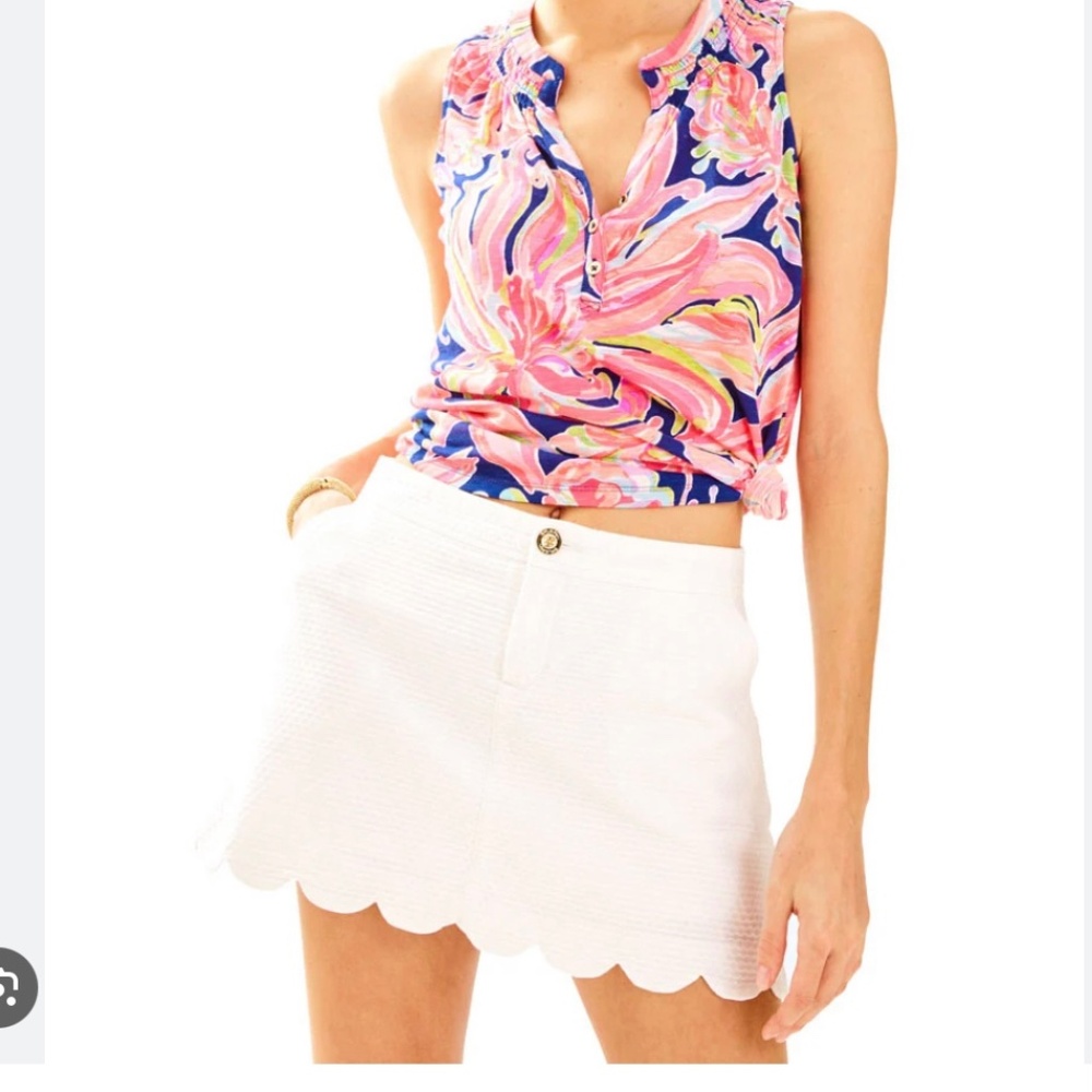 Lilly Pulitzer Colette Skort in Resort White, Size 2, NWT